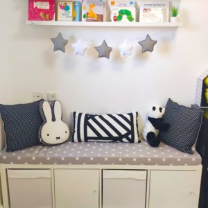 כוכבים אפור לבן סימטרי